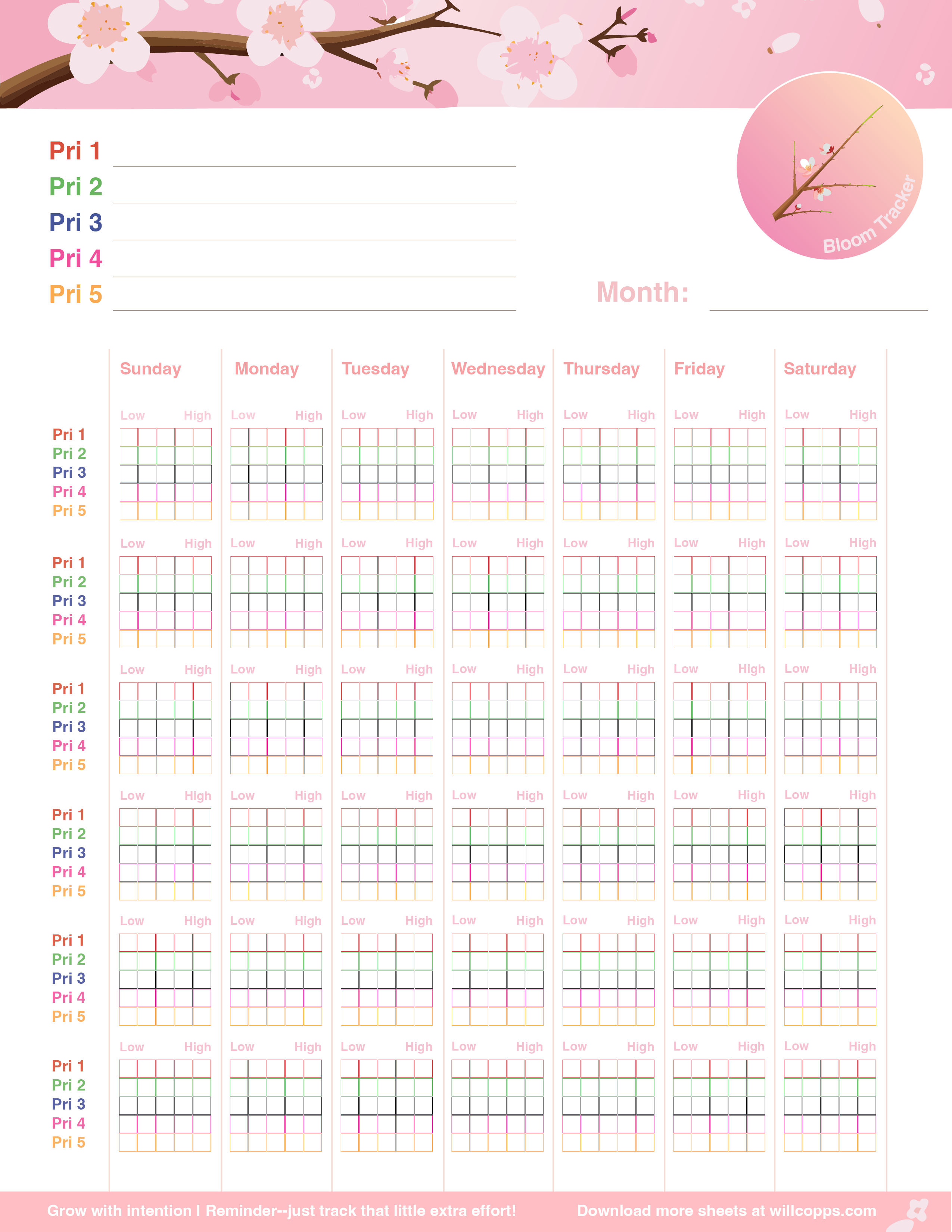 Download the Bloom Tracker (w/ Priorities Filled In)